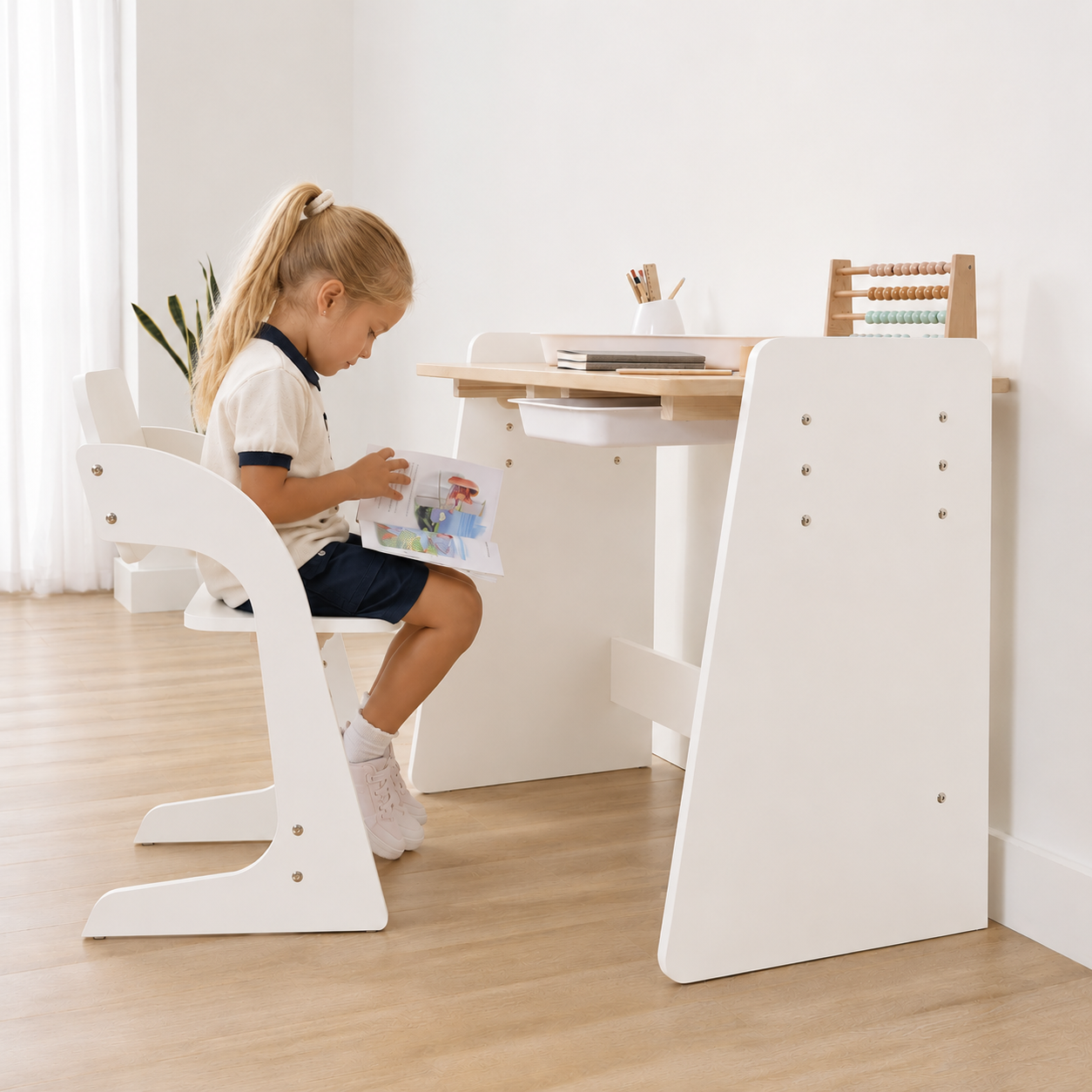 Escritorio Natty y silla (Evolutivos)