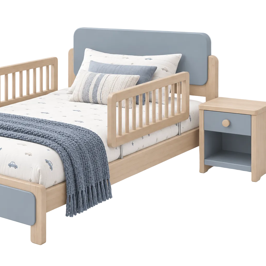 Set Cama Avalon + 2 barandas de seguridad + 1 Velador (ENTREGA A MEDIADOS DE OCTUBRE)