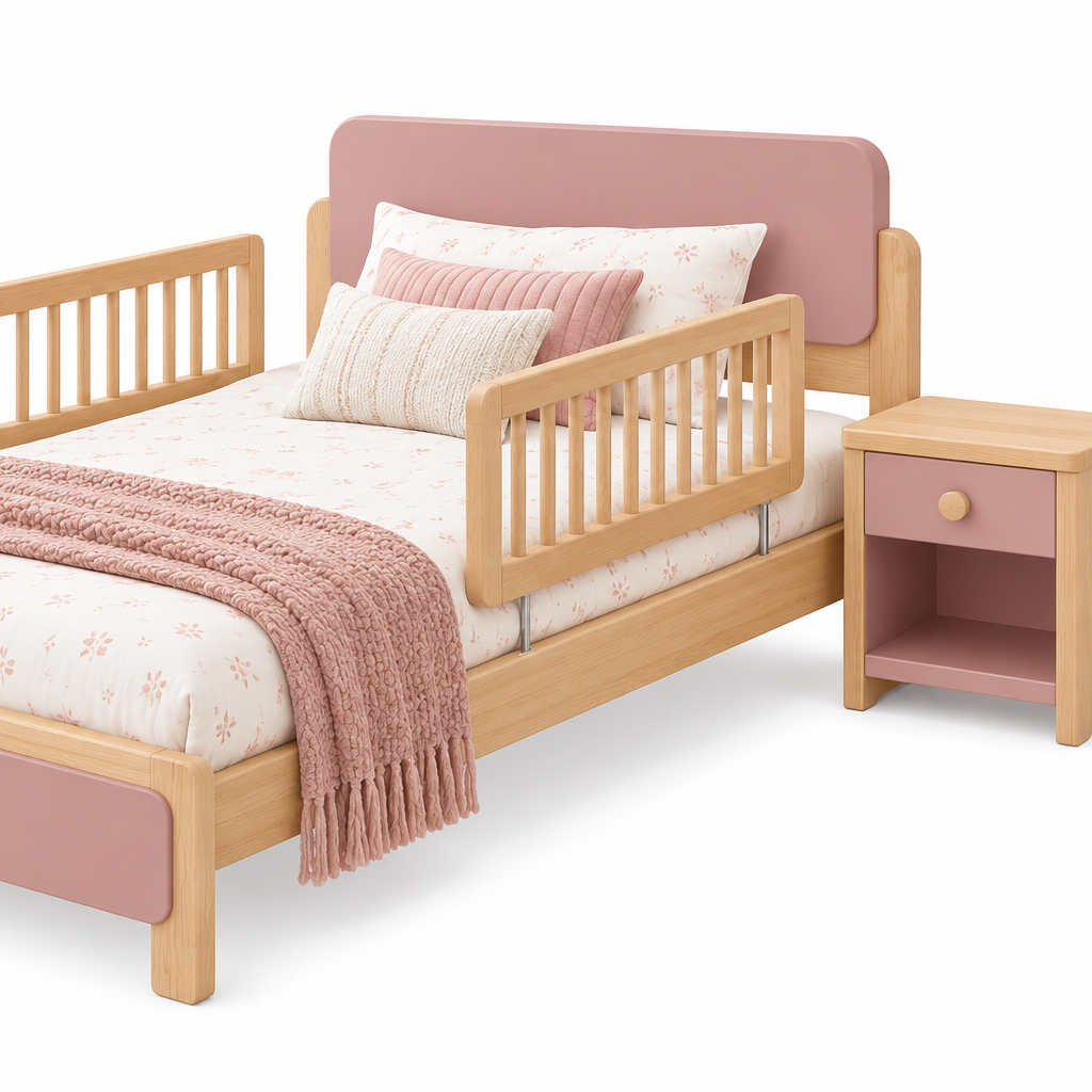 Set Cama Avalon + 2 barandas de seguridad + 1 Velador (ENTREGA A MEDIADOS DE OCTUBRE)