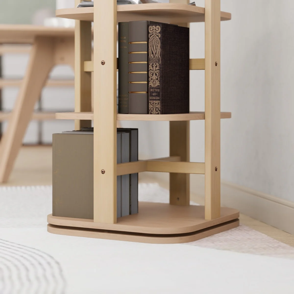Tall Tidy Rotating Bookshelf