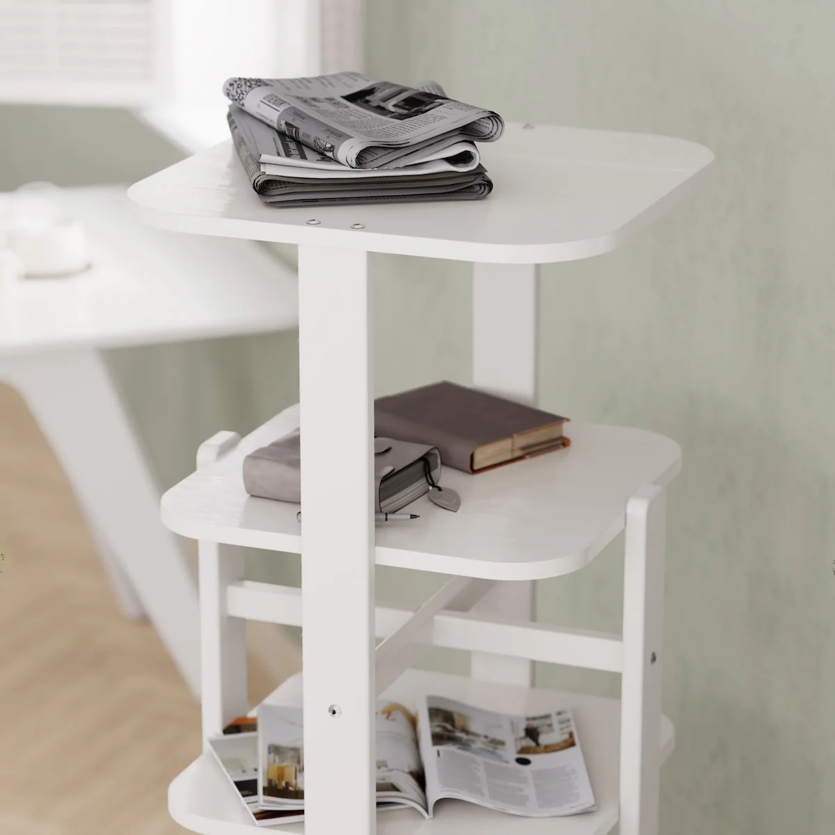 Tall Tidy Rotating Bookshelf