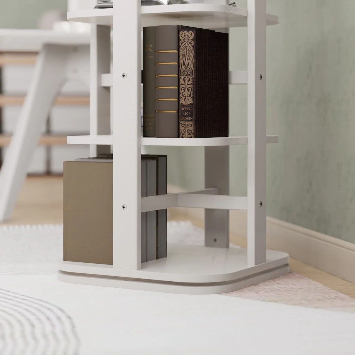 Tall Tidy Rotating Bookshelf
