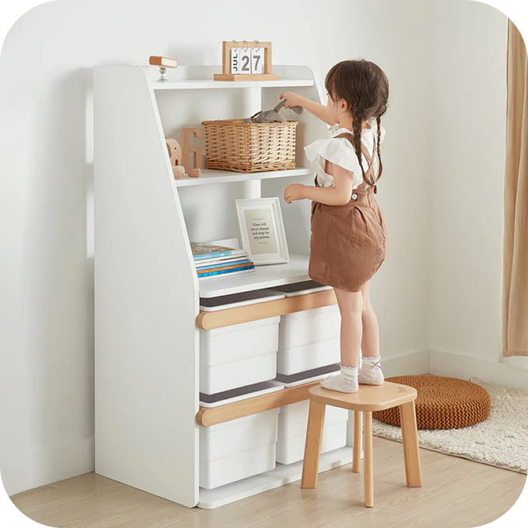 Juguetera con Repisa Integrada