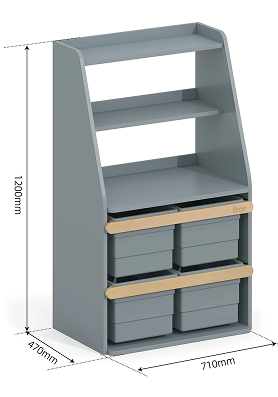 Juguetera con Repisa Integrada