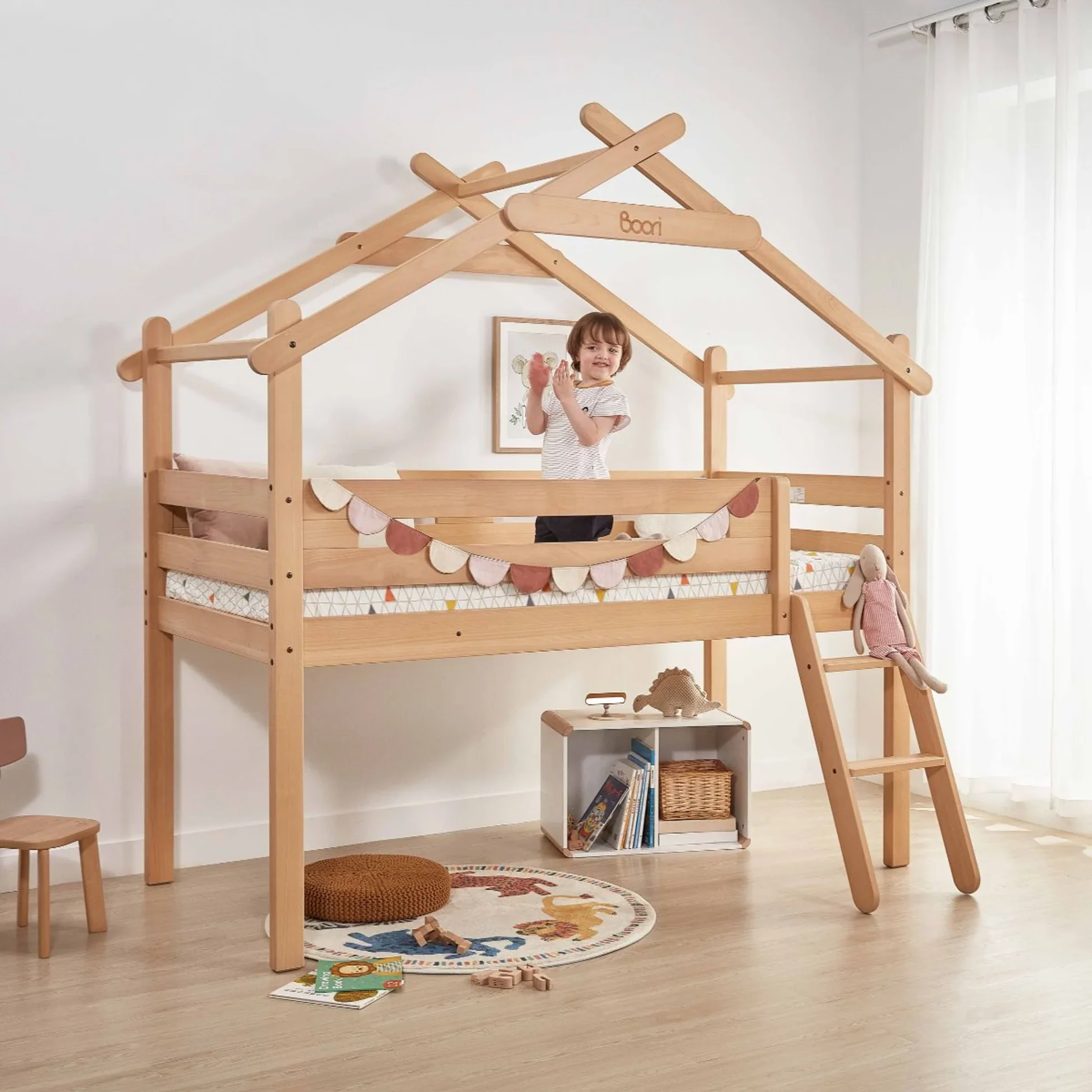 Forest Teepee Single Loft Bed / Cama Loft plaza 1/4