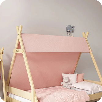 Cama Montessori con teepee (Plaza 1/4 Colchon 90x190)