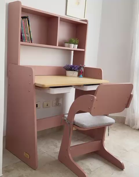 Set Escritorio Natty Con Repisas y Silla